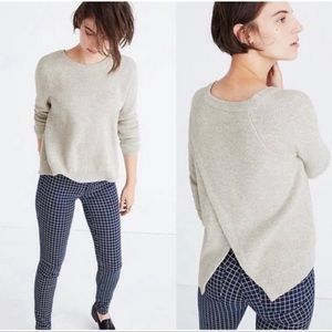 MAdewell waffle knit cross back pull over sweater Sz Small